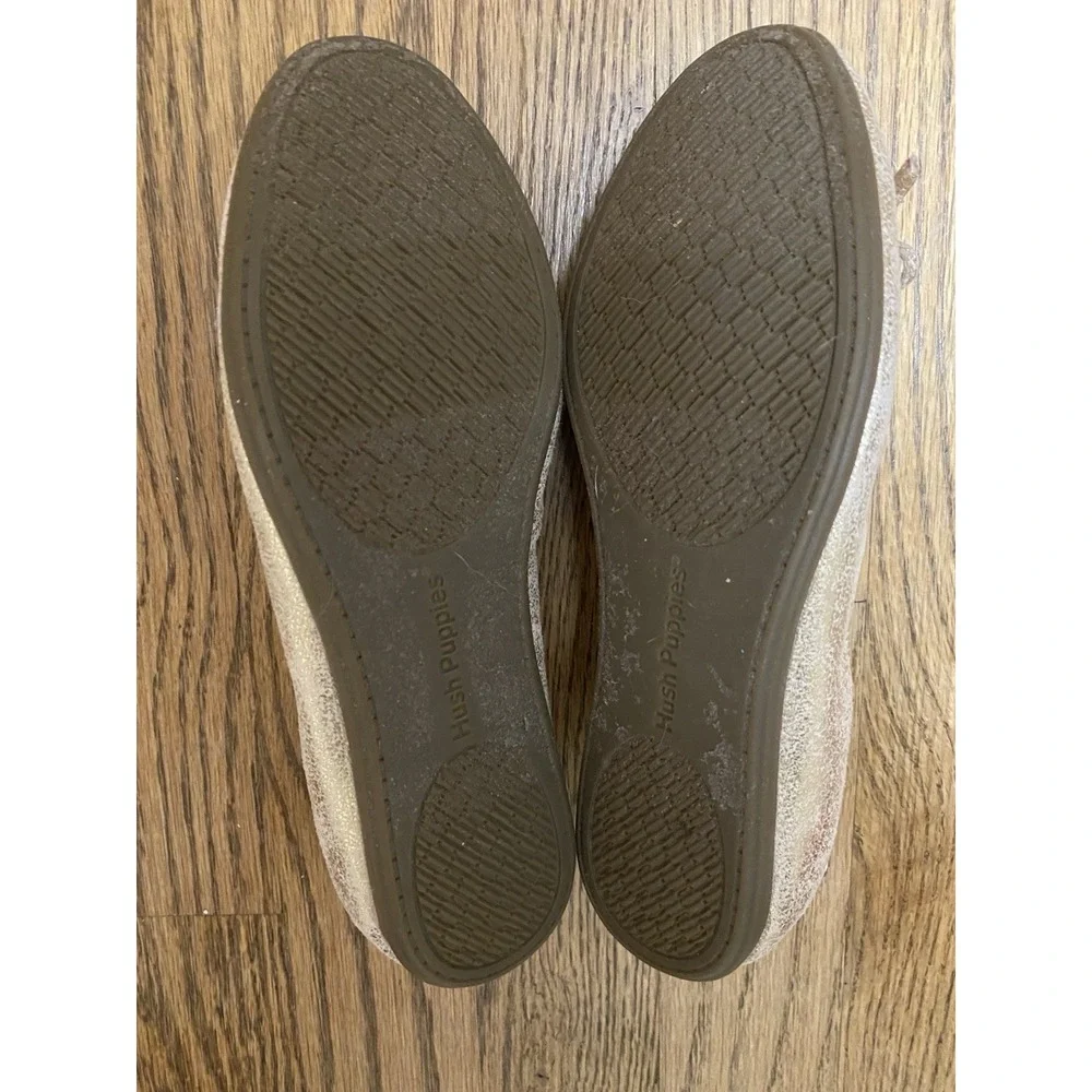 Hush Puppies Josie Flat BALLERINA SHOE GIRLS SIZE 1‎ M GOLD